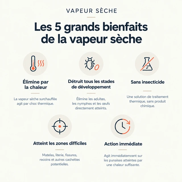 Les cinq bienfaits de la vapeur sèche